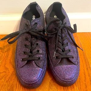 Purple sparkle converse
